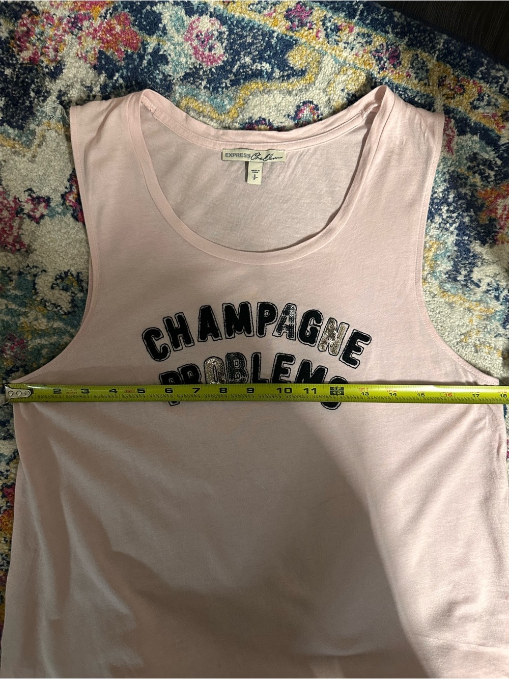 Express Pink "Champagne Problems" Graphic Tank - Picture 7 of 8